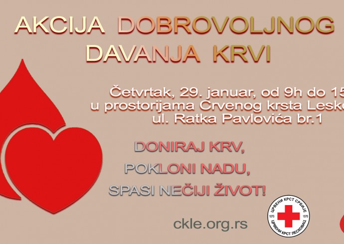 Akcija dobrovoljnog davanja krvi. 